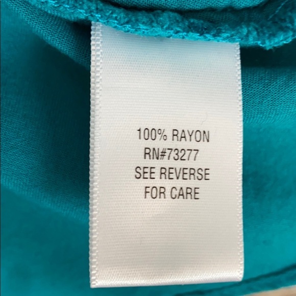 Elle Teal Ruffle front Racerback tank Small - Picture 6 of 9